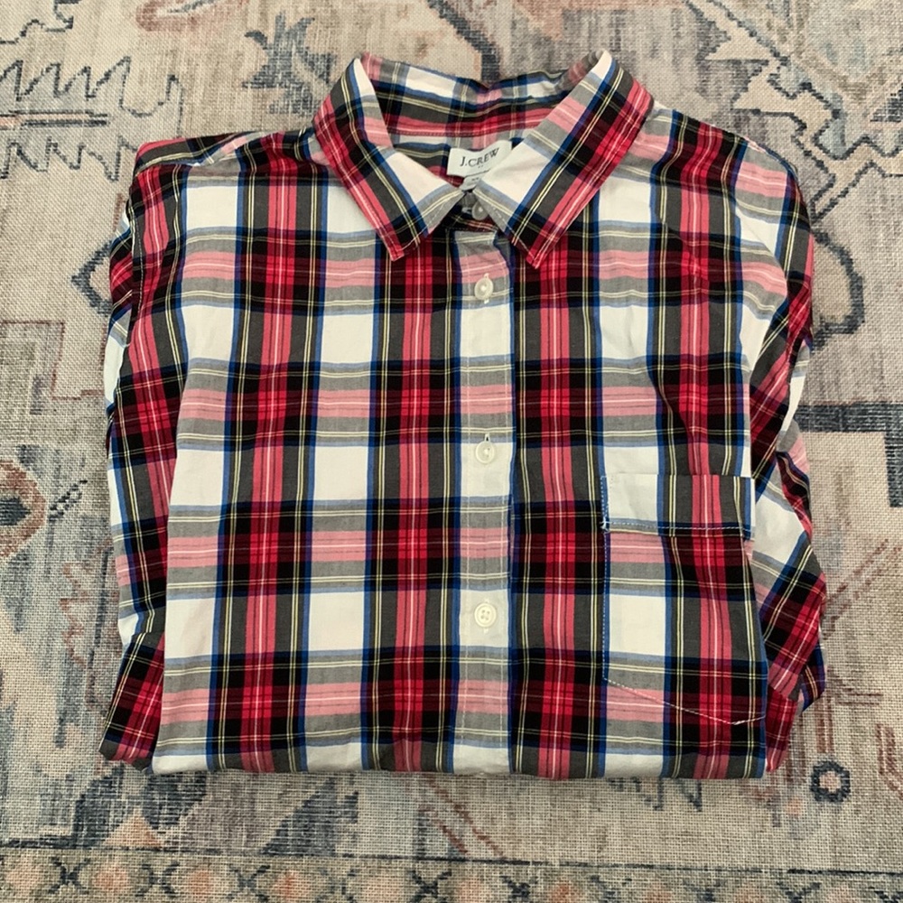 Like new J. Crew plaid button down shirt